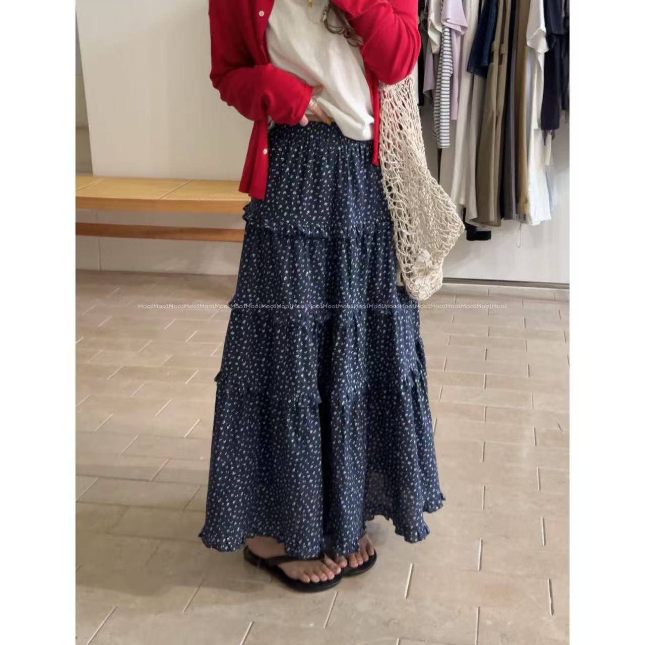 【mooi】'海边度假'夏季新款韩版ins风小众设计感半身裙