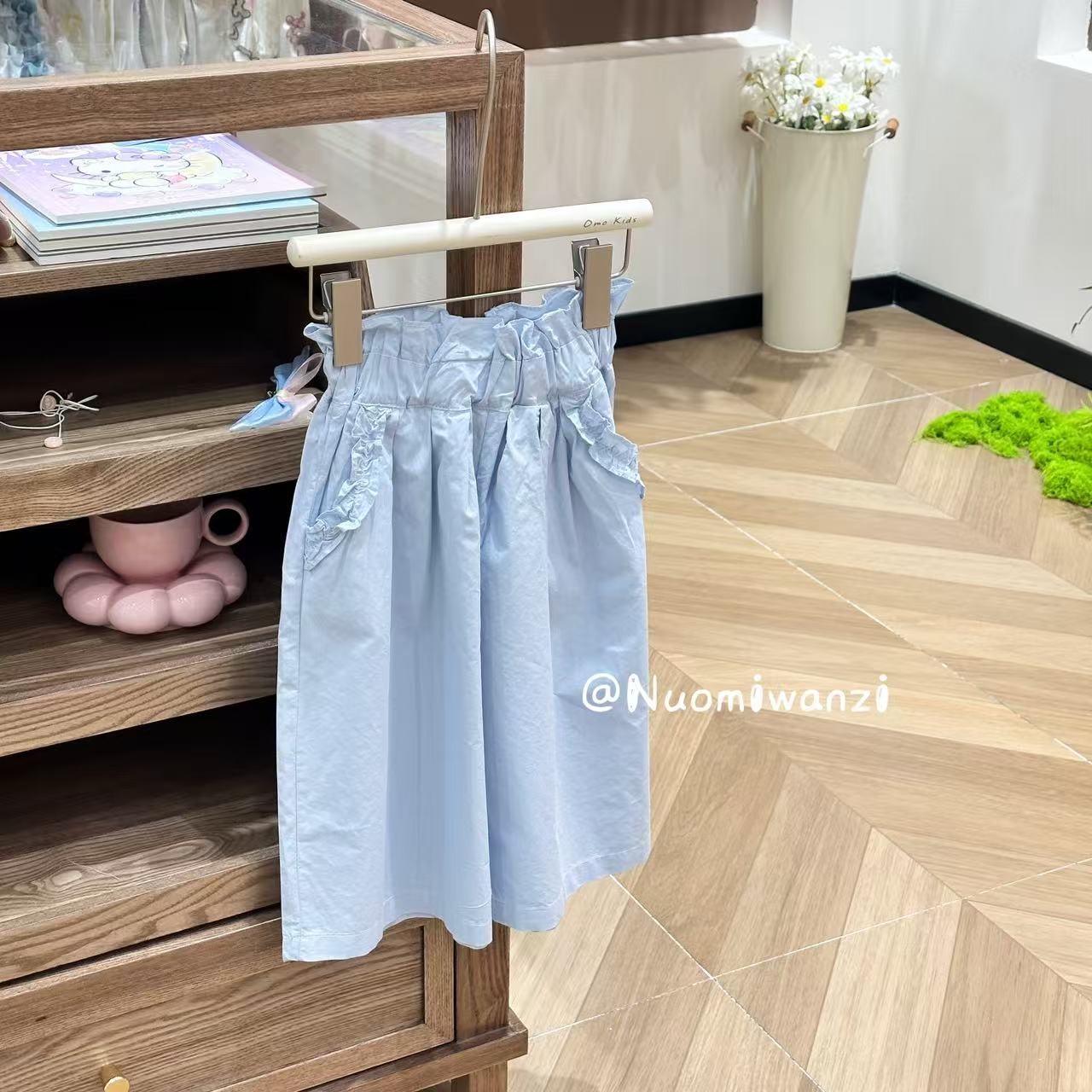 SY-51068-儿童时尚洋气百搭款木耳边裤腰阔腿裤（夏款）