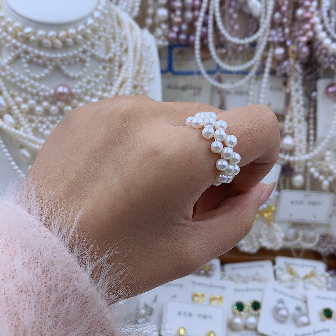 项链银S925镶嵌淡水珍珠