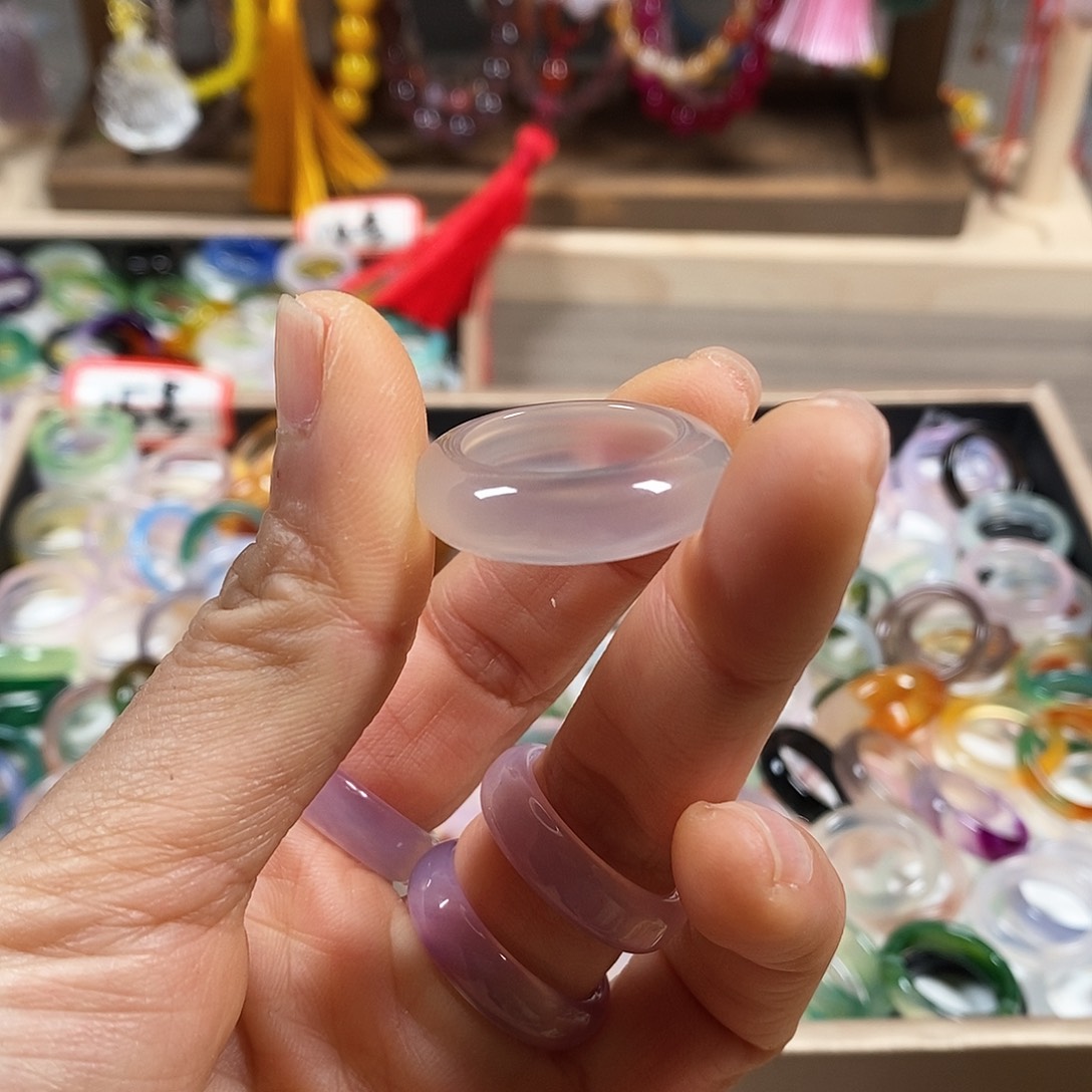 玛瑙/玉髓戒指未镶嵌@****