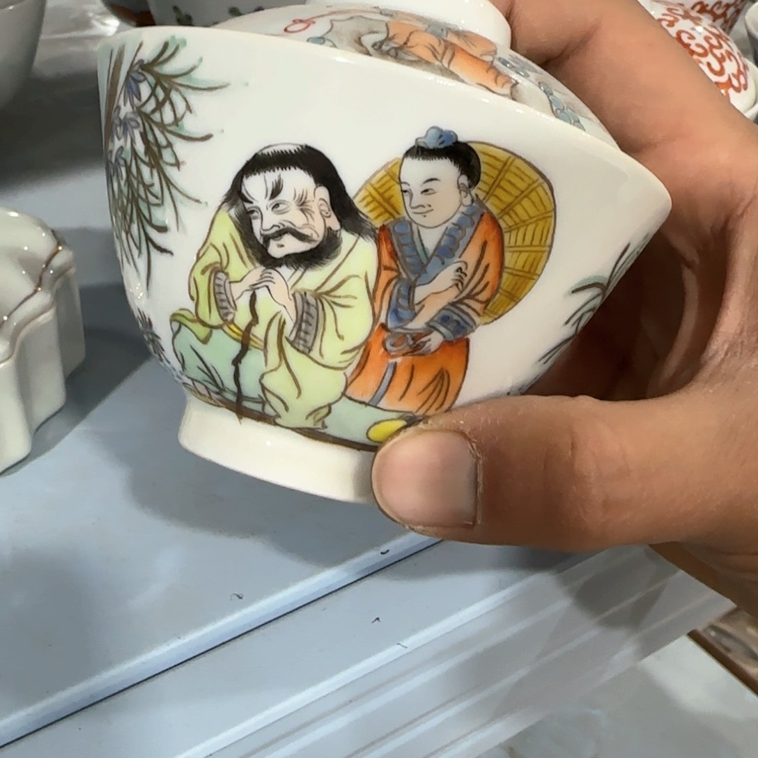 瓷片摆件手绘瓷器全部处理