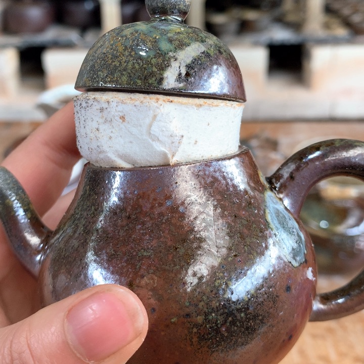 紫砂茶壶纯自然高温无釉裸柴烧