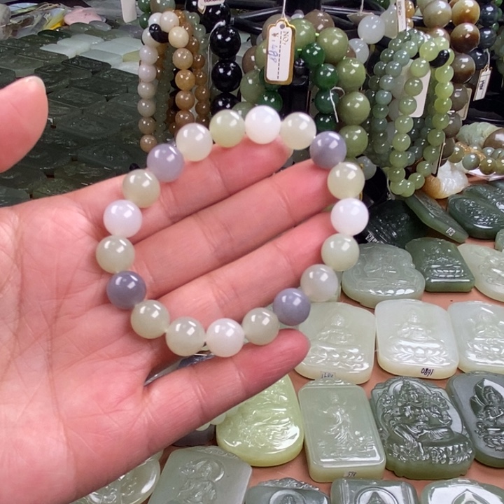 豫***~和田玉未镶嵌手链