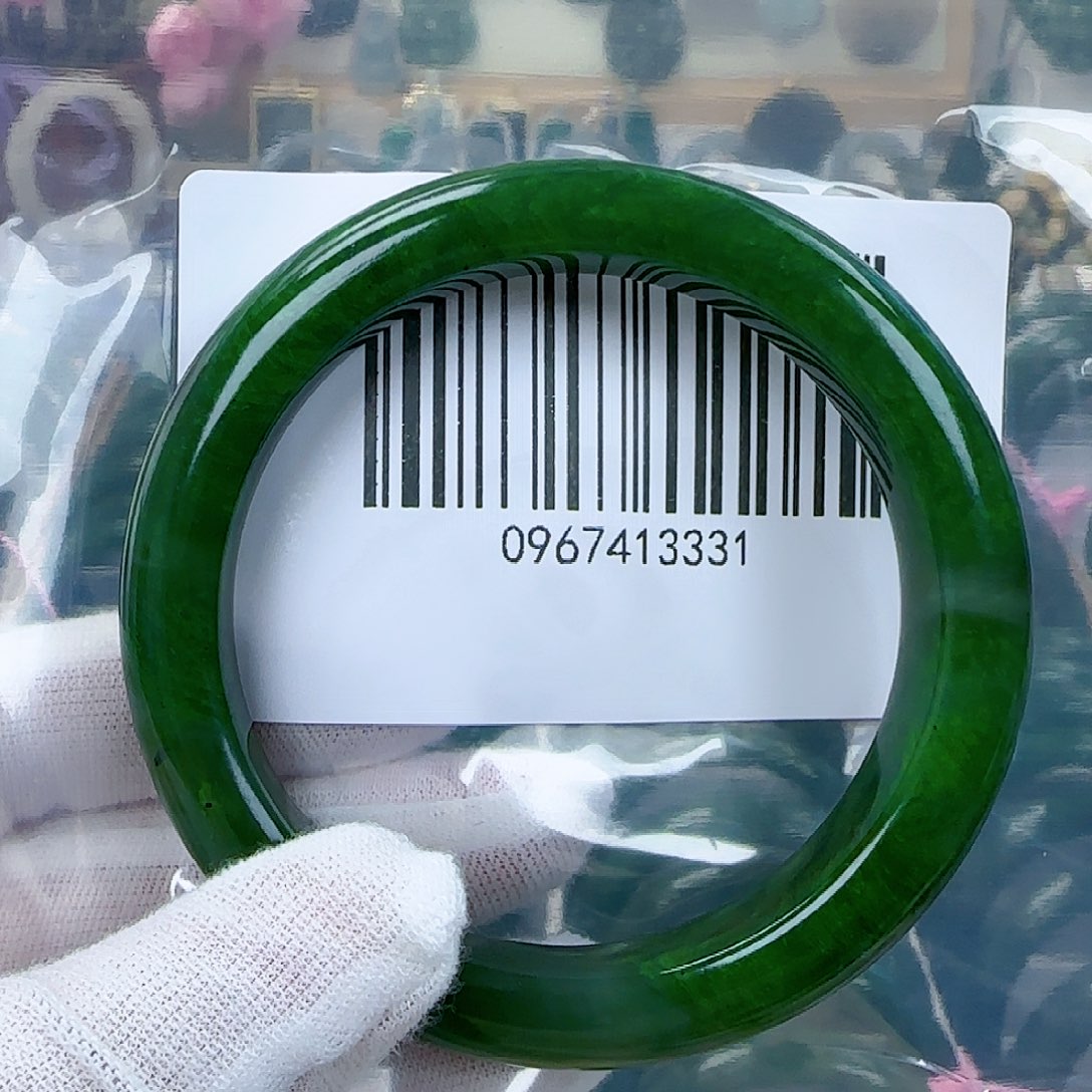 和田玉（碧玉）手镯未镶嵌58