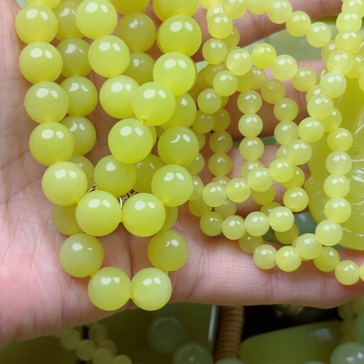 训***哥布新疆黄玉项链观音