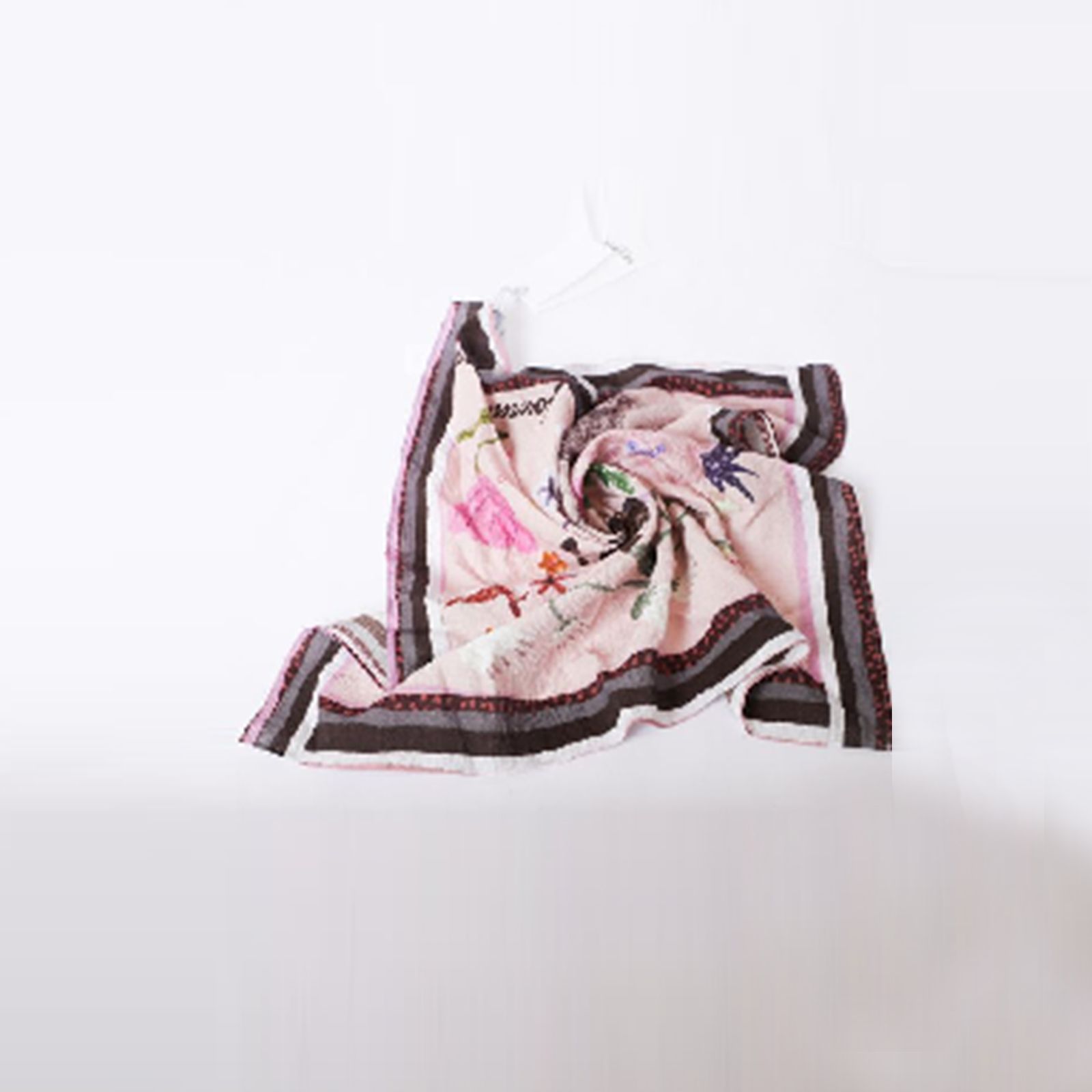 JOURNAL RECORD设计师品牌 复古粉色系丝巾 DSC买手店 DY5J11006