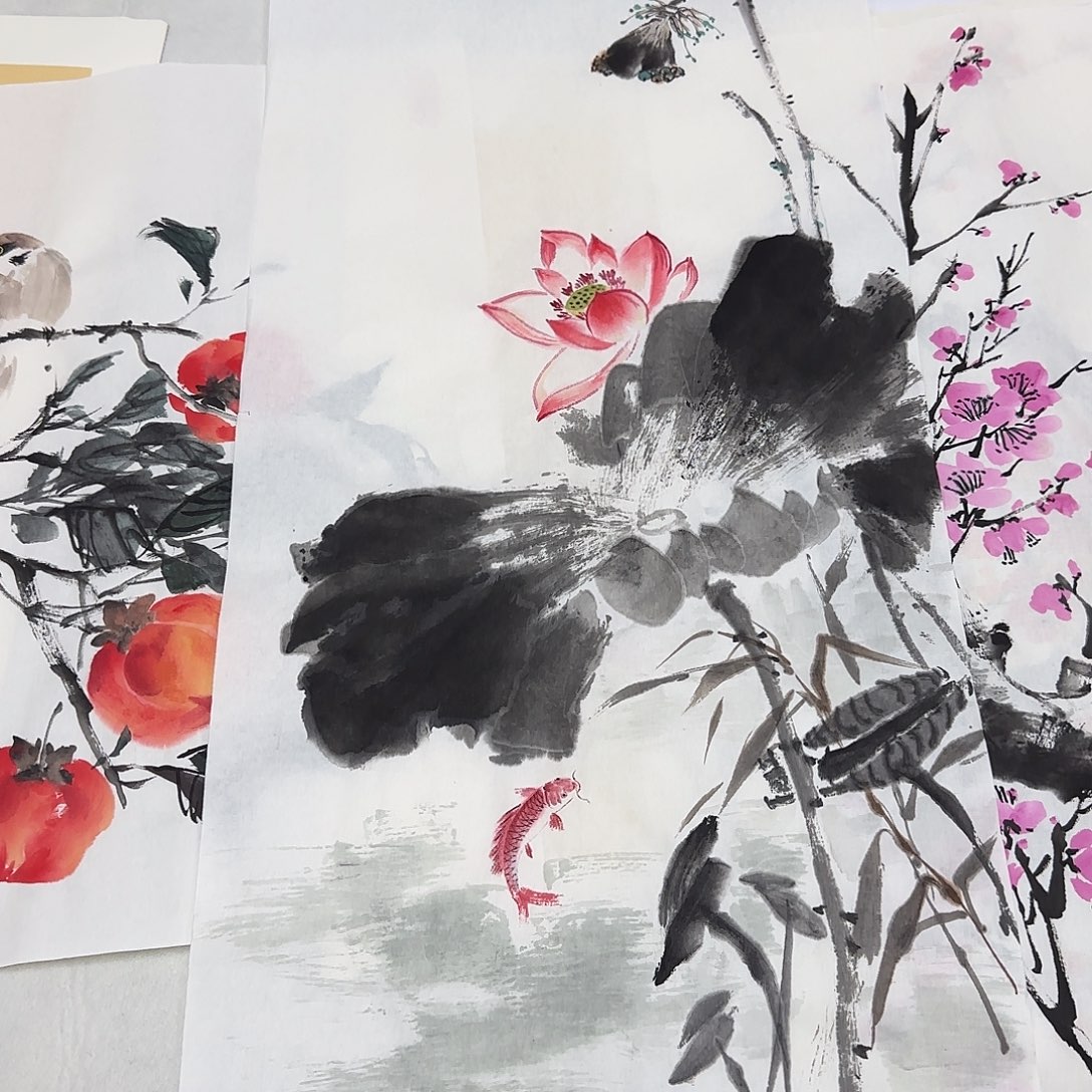 *****国画国画立体兰花作品