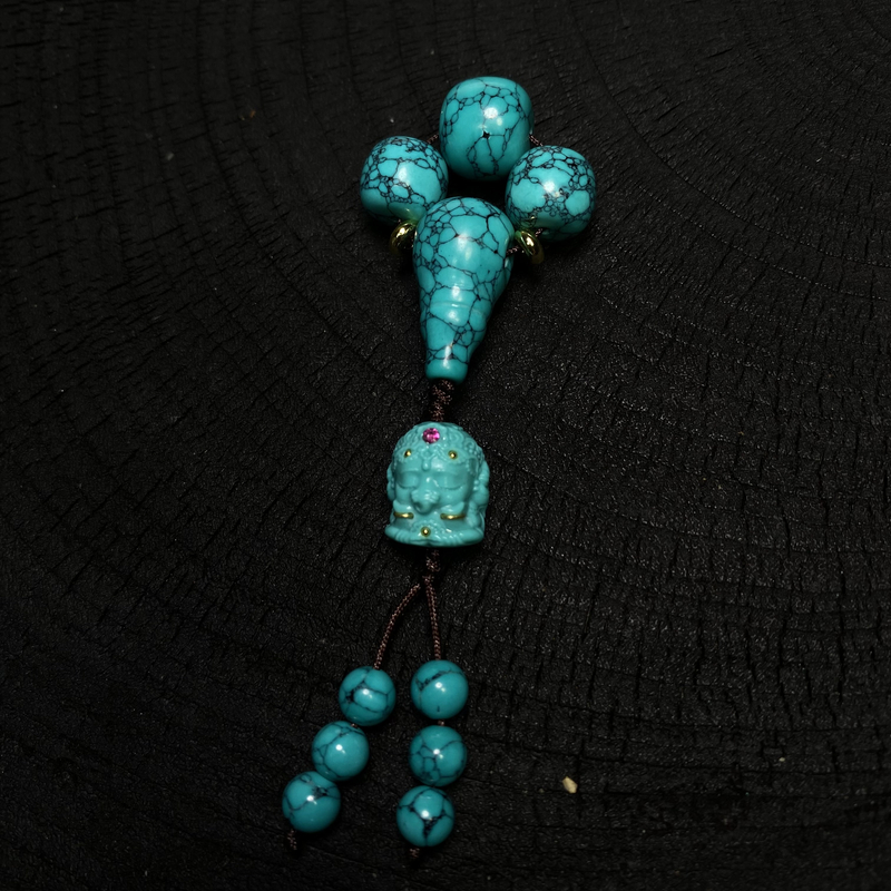 A9000网花三通套装文玩配饰蒙松走色料顶珠腰珠配珠象神背云