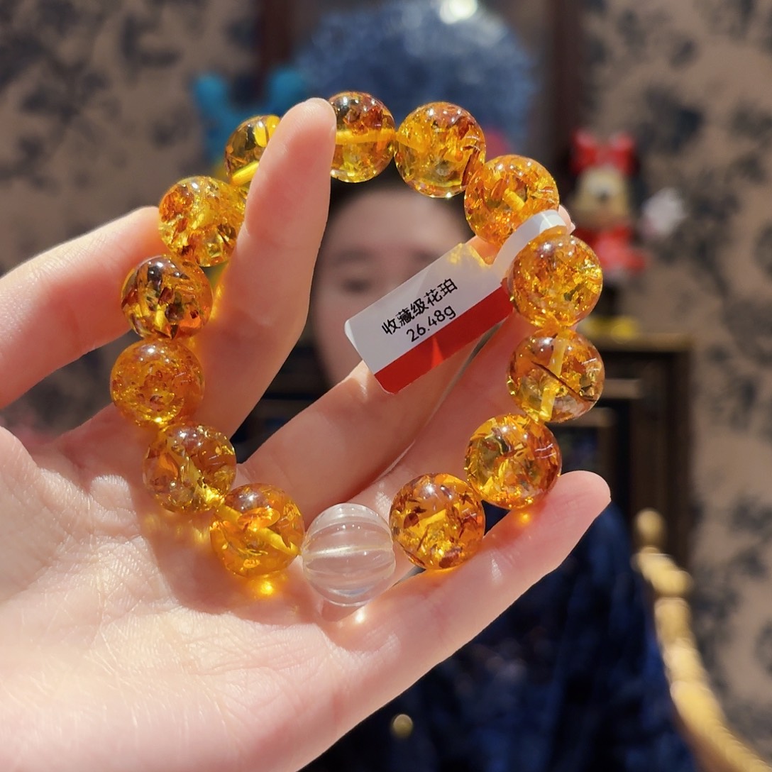 琥珀未镶嵌手链手串