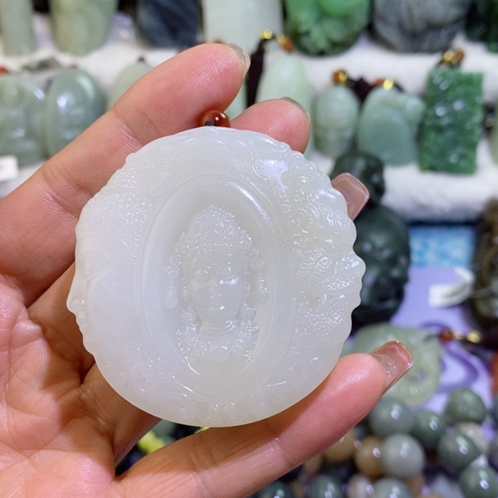 和田玉边角料未镶嵌蓝*