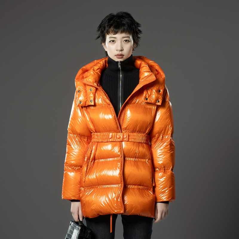 U/TI 高克重三防羽绒服休闲中长款连帽加厚保暖冬季羽绒服