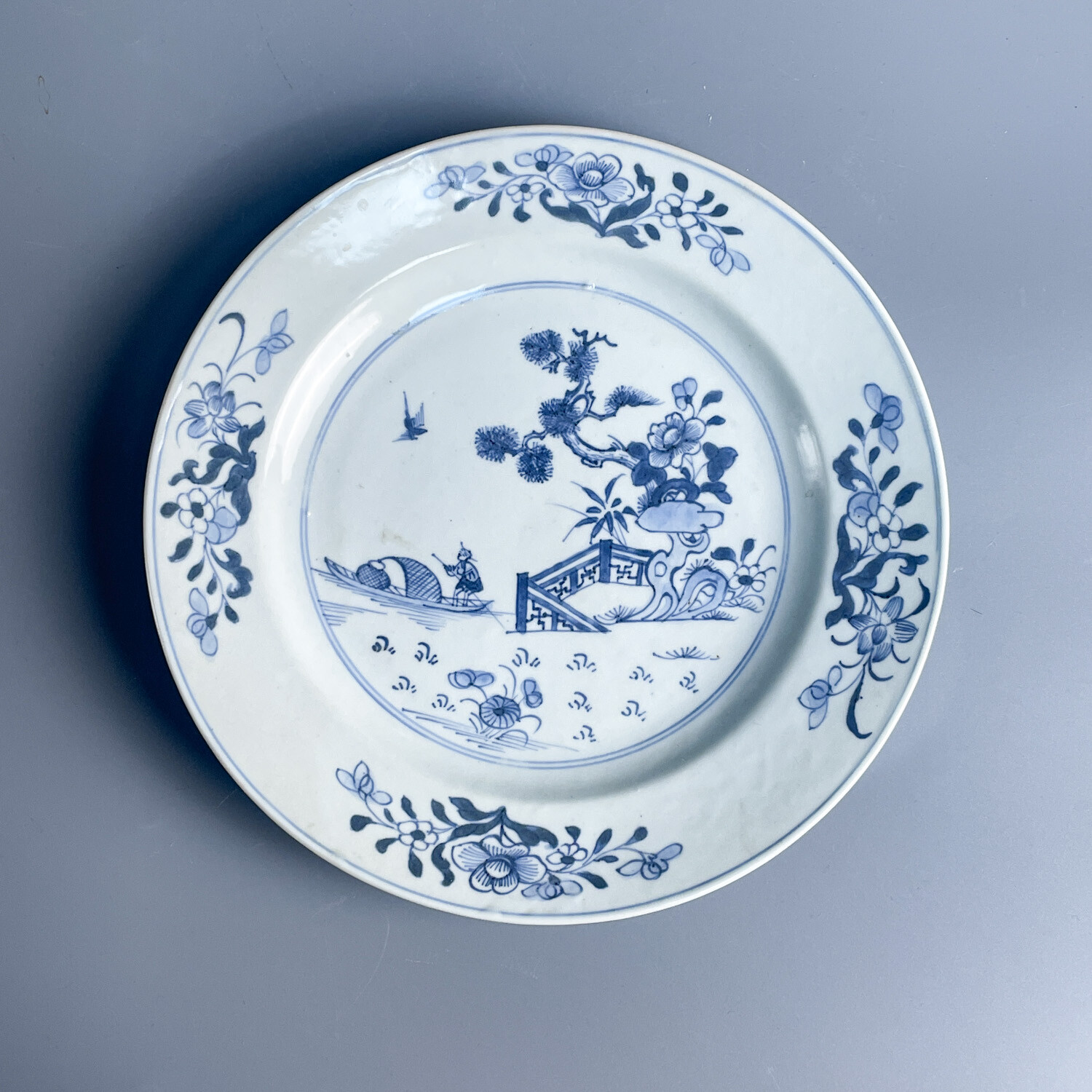 清乾隆青花人物纹盘-M25KF002206