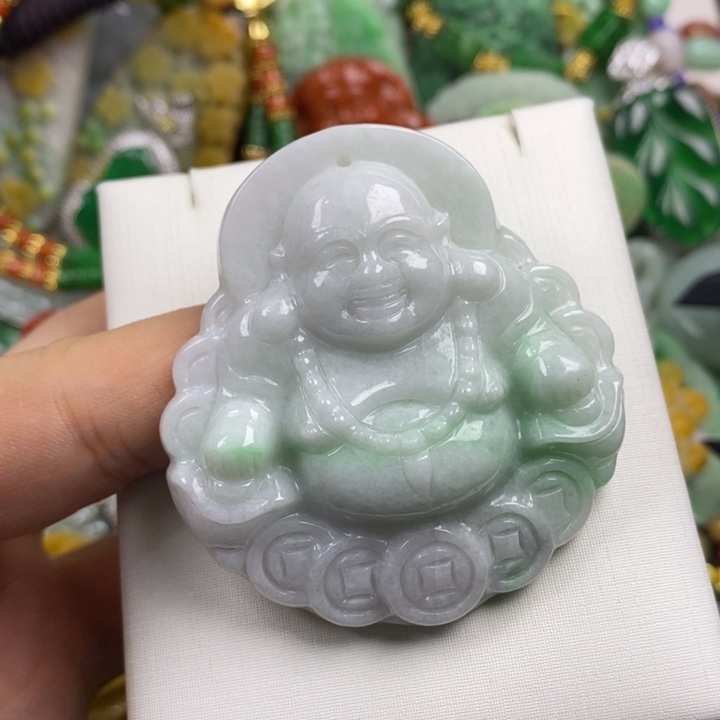 翡翠未镶嵌吊坠(赠链)
