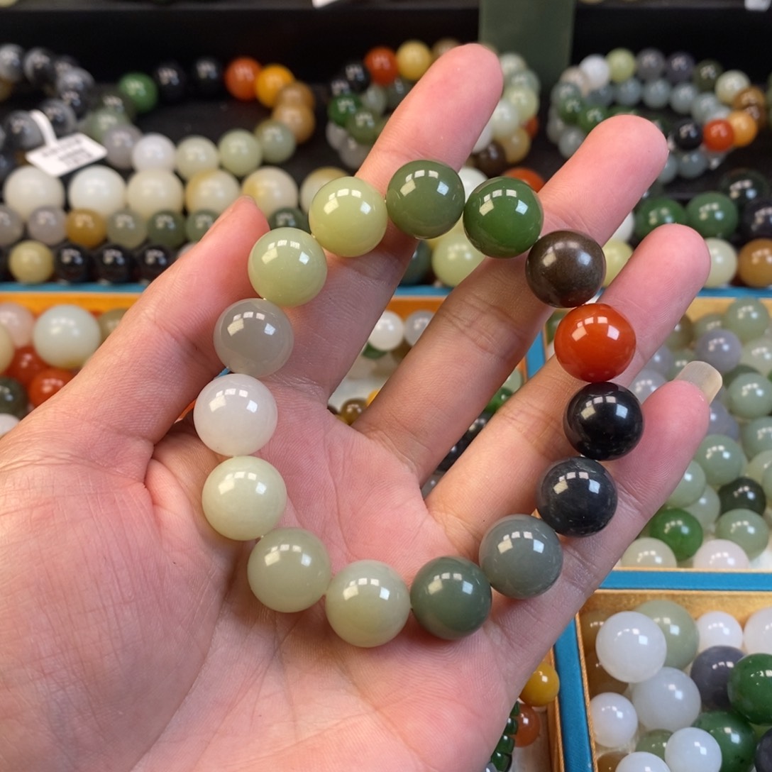 和田玉手串未镶嵌卡14福利多宝