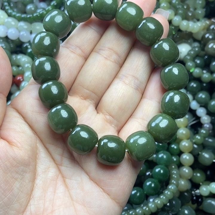 和田玉未镶嵌手链卡14