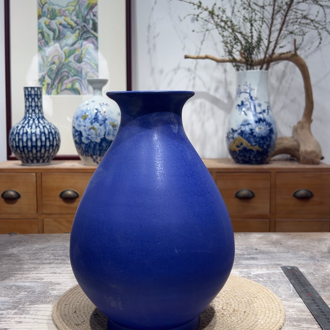 摆件陶瓷花瓶高26口6