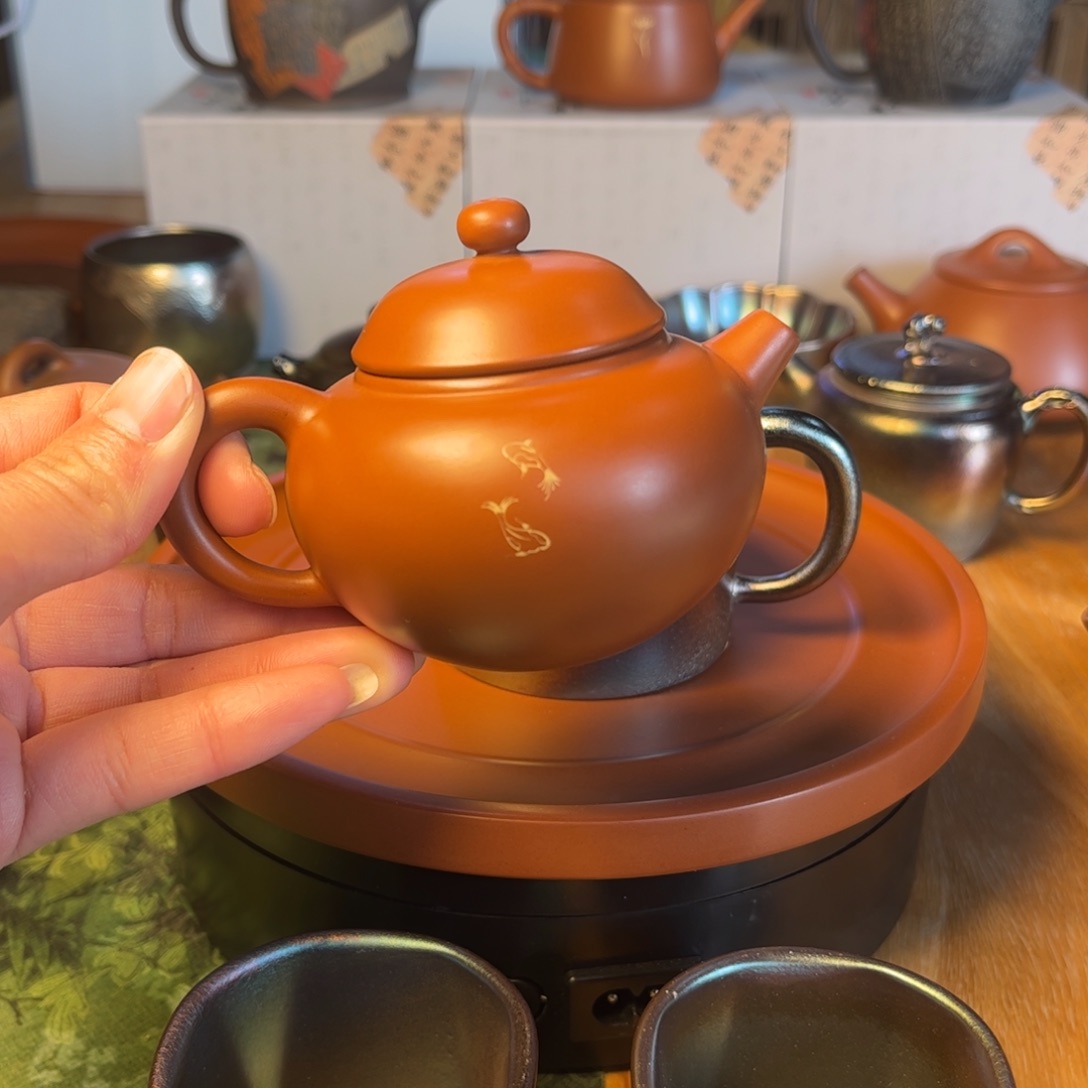 微瑕特价复烧小鱼壶