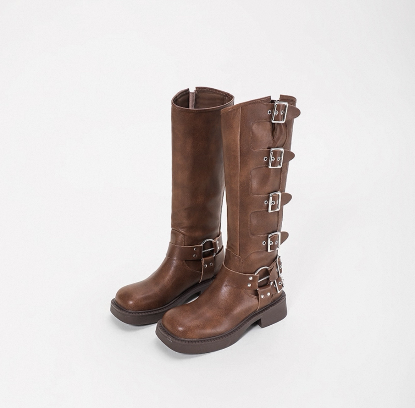 美拉德西部牛仔皮带长靴