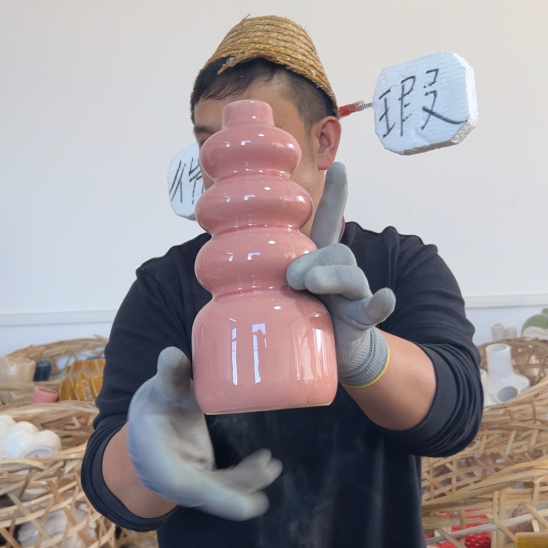 摆件65 号高中低温陶瓷工艺瓶（部分微瑕）