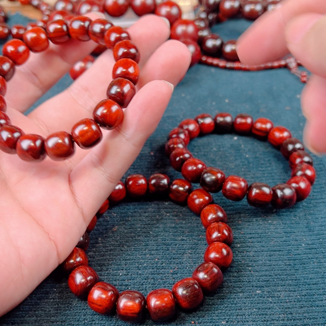 手串/手链小叶紫檀12老型火焰纹琴料