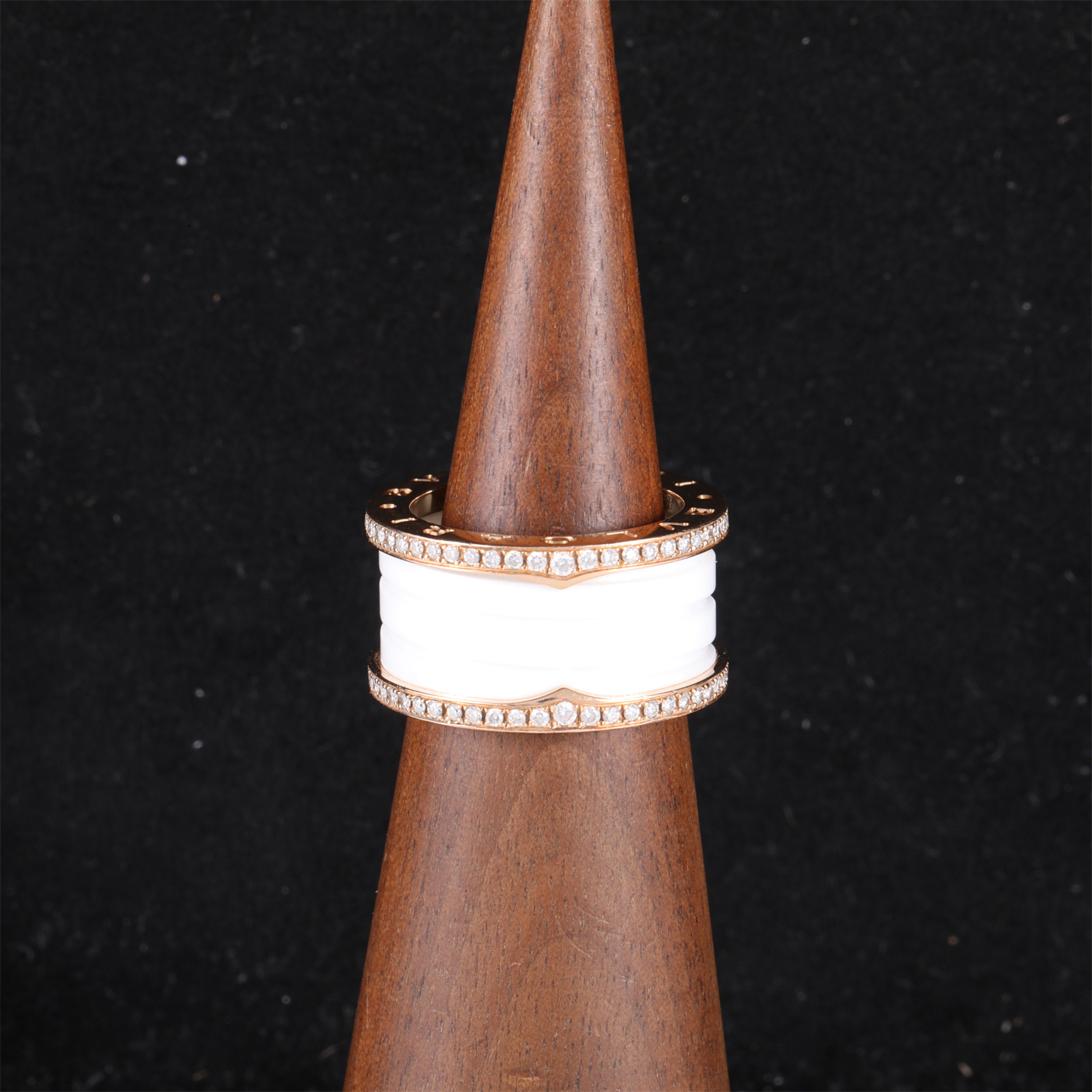 95新 BVLGARI/宝格丽 小花Jerry 5336691 B.ZERO1弹簧戒指四圈 53