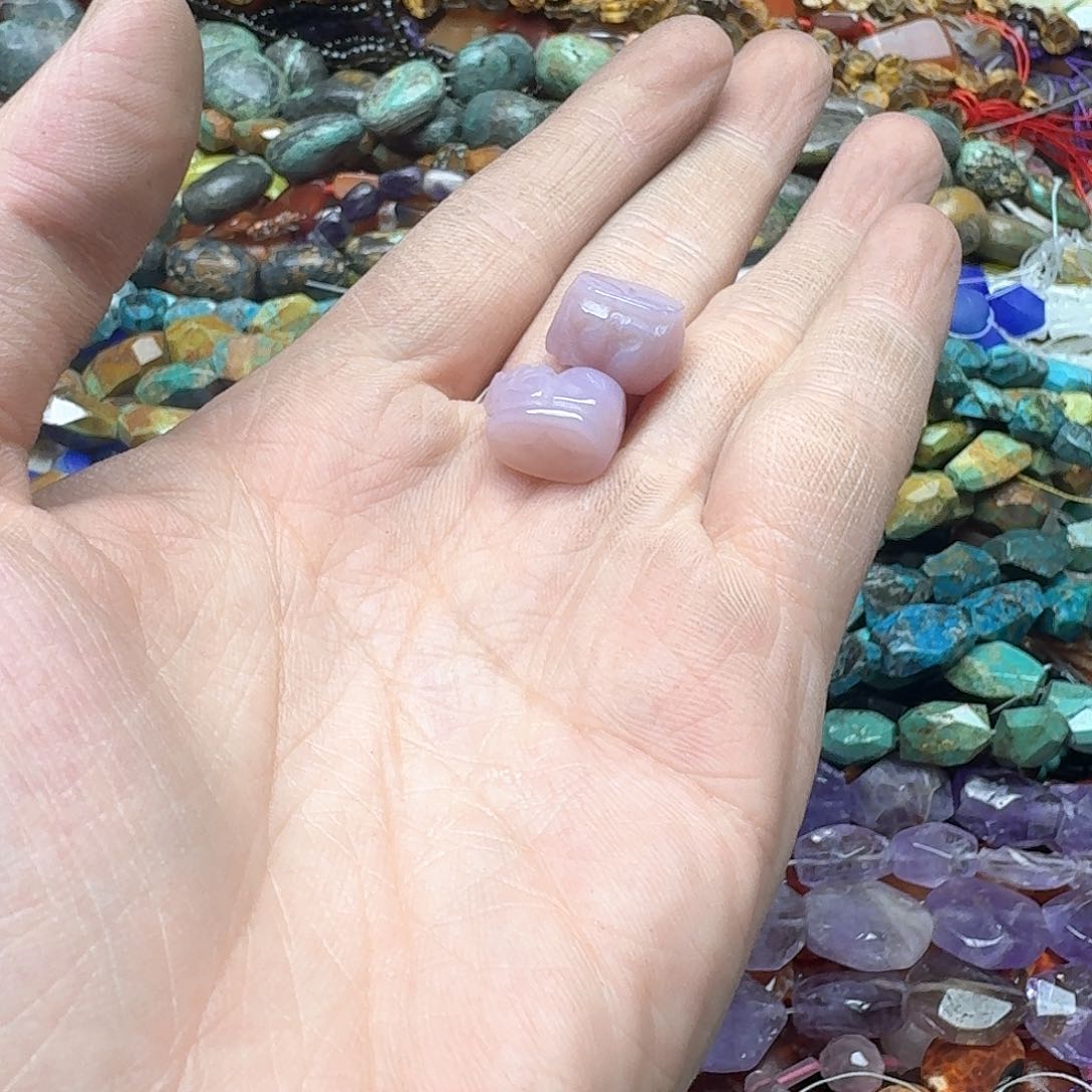 玛瑙/玉髓合金珠宝半成品一个12x15m盐源貔貅吊坠