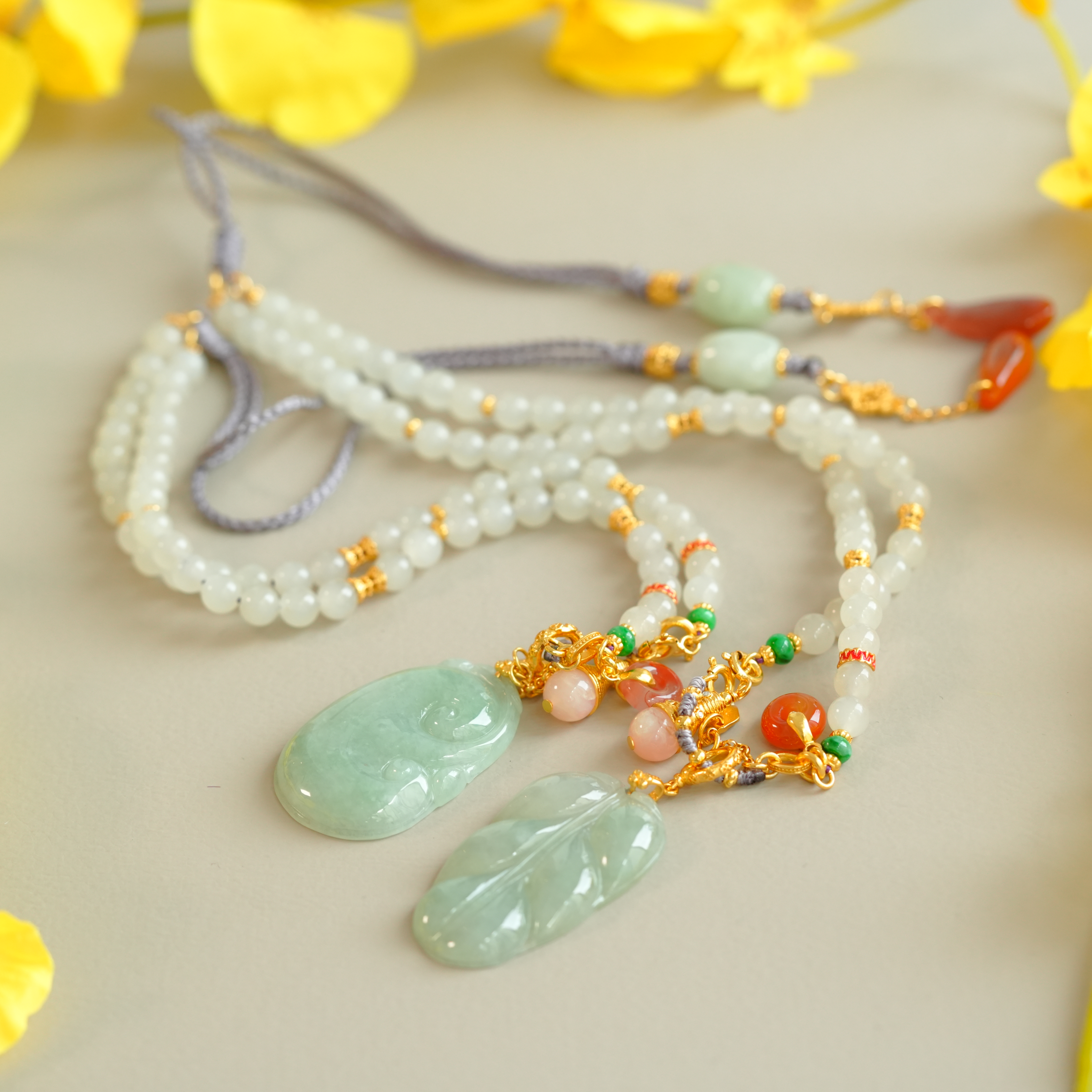 【初见珠宝】翡翠DIY项链11-1CL128X173【多样性发一件】