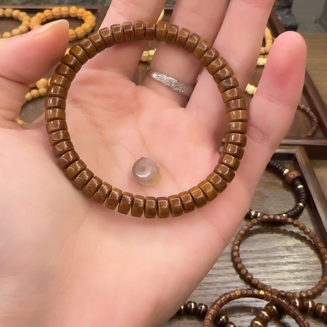 核桃手串/手链鼠药片加配珠