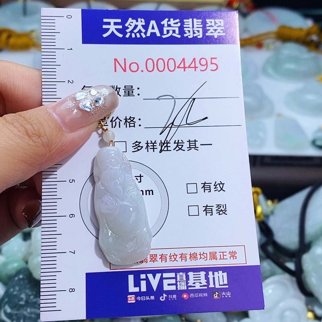 翡翠未镶嵌颈饰4495