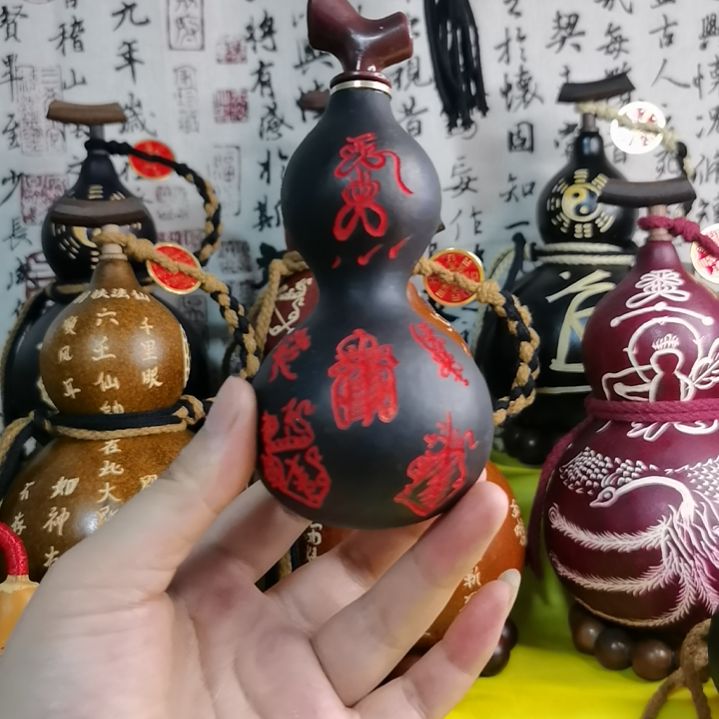 煮色工艺手工雕刻天师五雷图案14cm