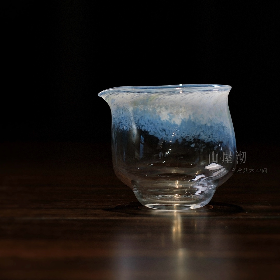 识云琉璃蓝玉公道杯日式手工创意分茶器