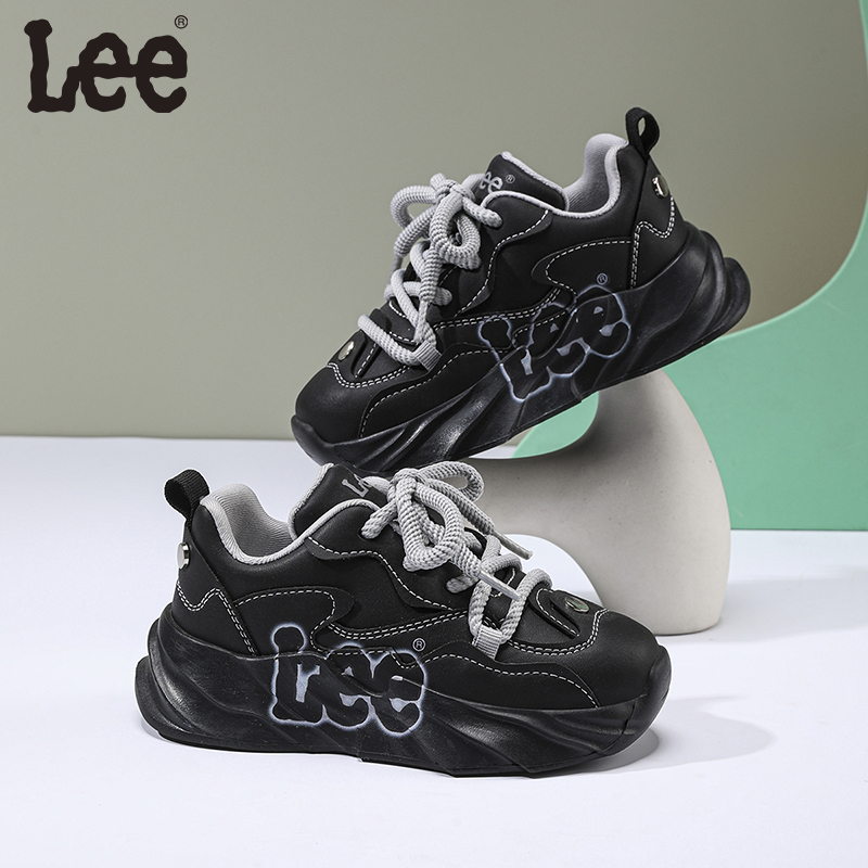 Leekids儿童鞋时尚女童老爹鞋2025春秋透气中大童休闲百搭休闲鞋