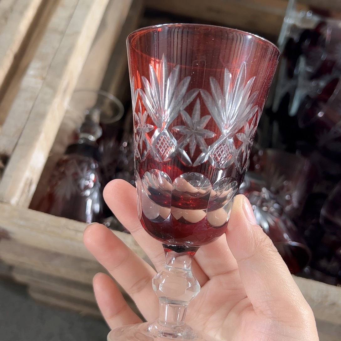 高脚款水晶玻璃微瑕一个