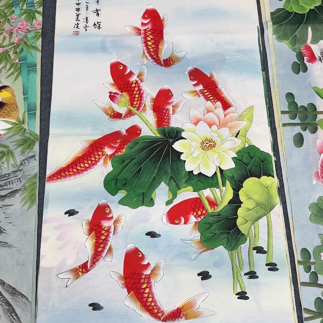 国画尺寸70X138手绘作品