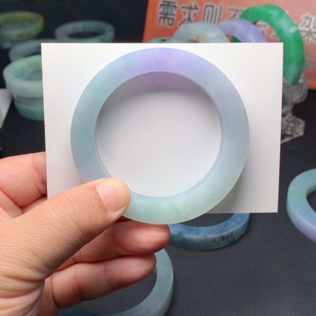 定制翡翠手镯未镶嵌58-60正圈