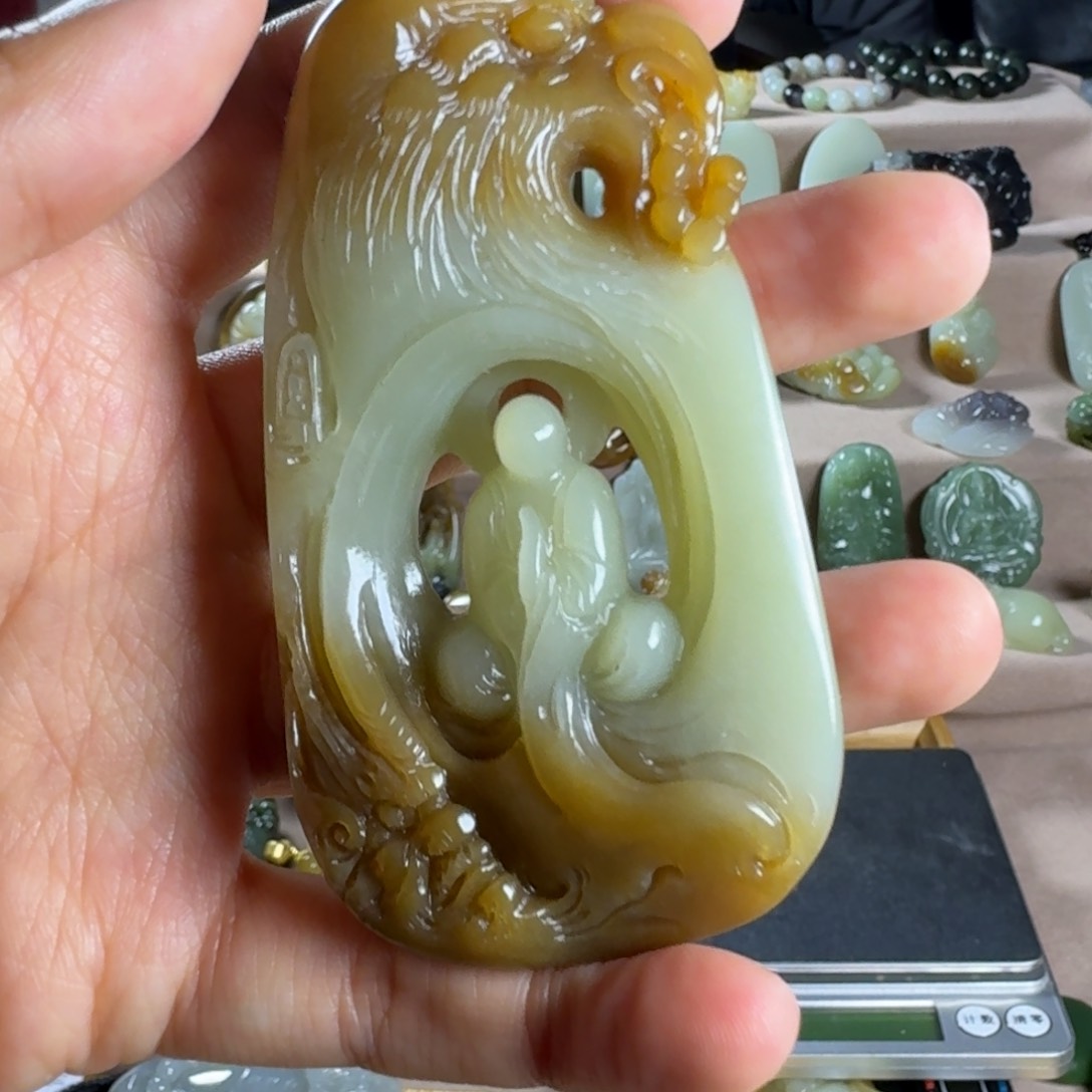 和田玉（糖玉）手链未镶嵌巧*力