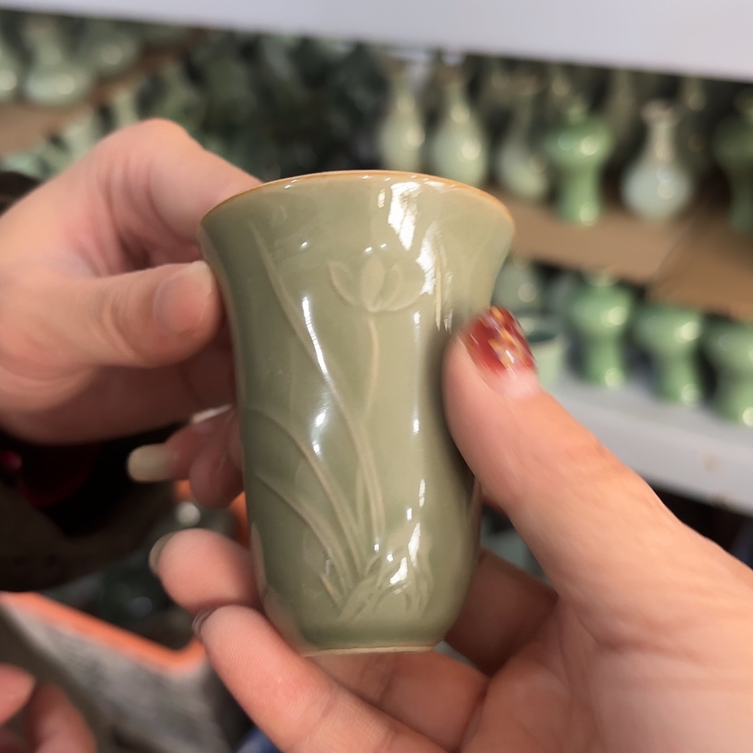 龙泉云间青瓷小米茶器