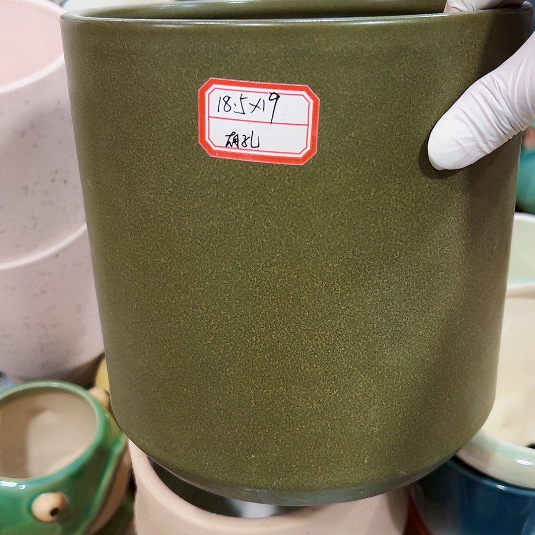 有孔，外贸尾单陶瓷花盆凑单10米包邮