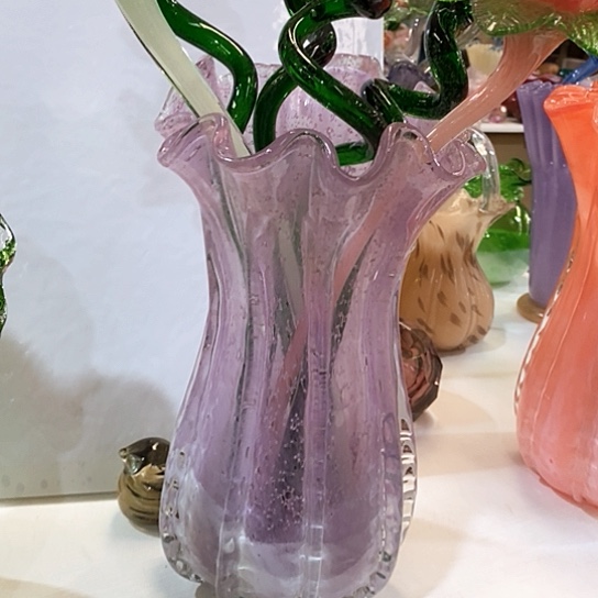 琉璃花瓶高31厘米口径15厘米