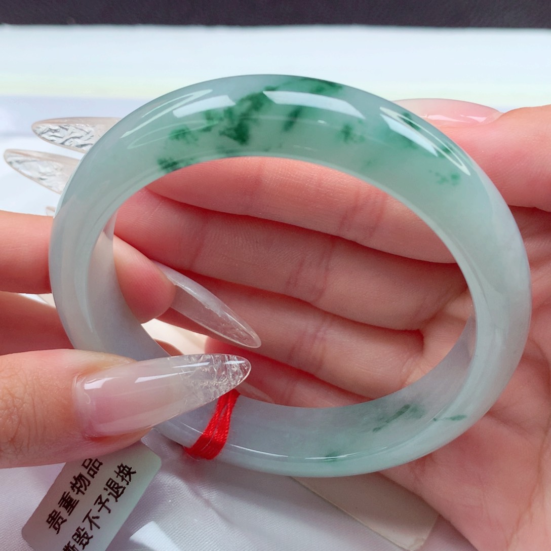 翡翠手镯未镶嵌天然缅甸翡翠A货手镯 6号
