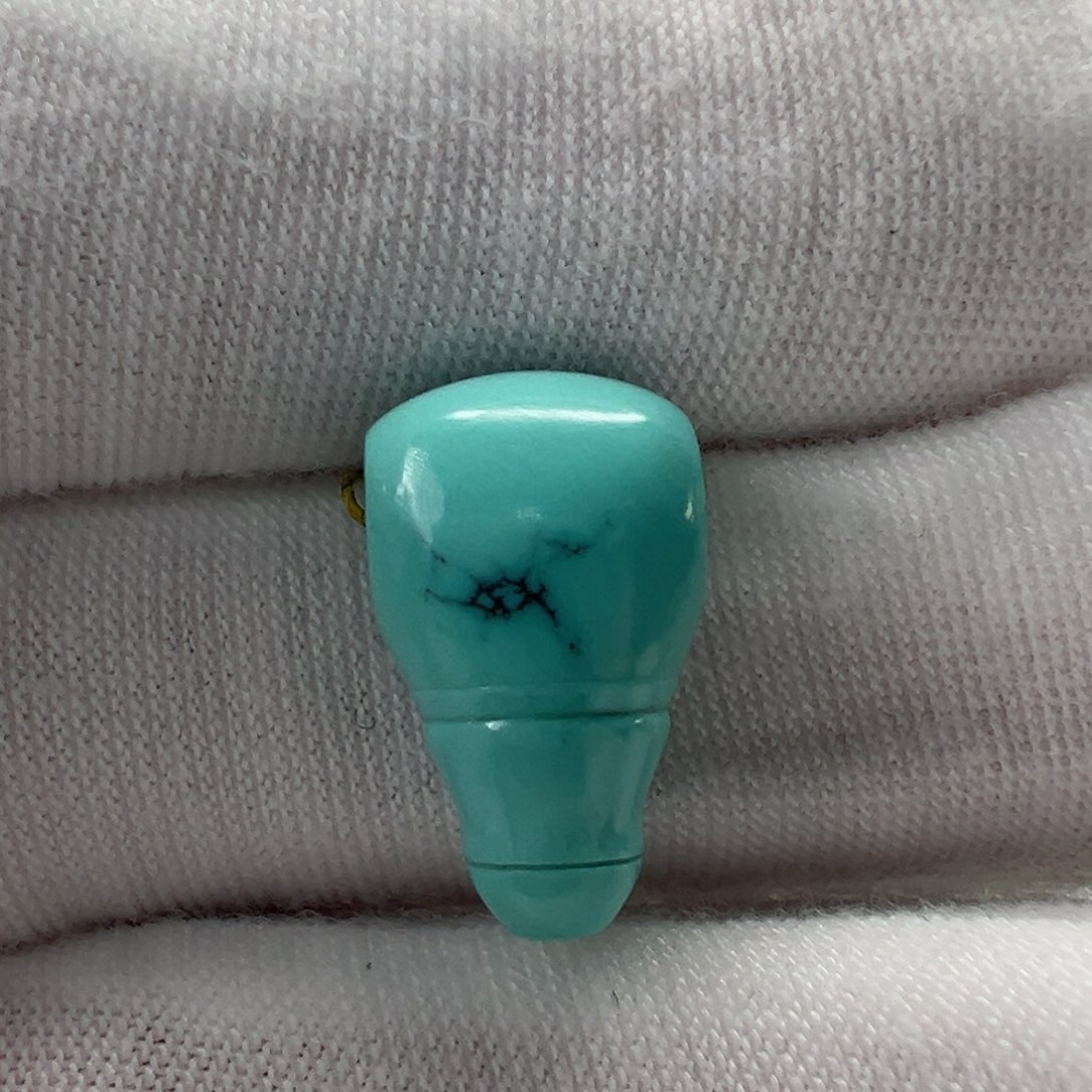 绿松石未镶嵌三通9.8mm