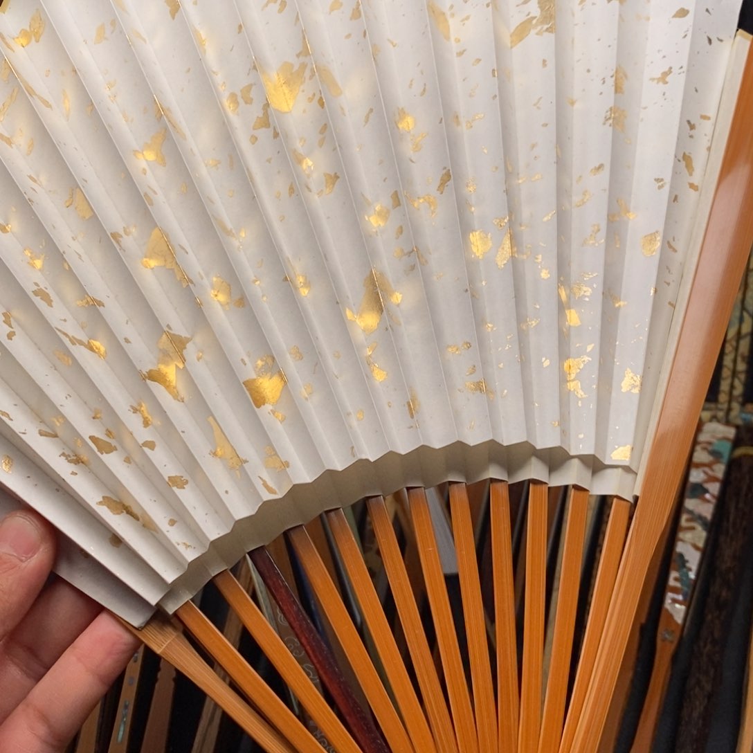 扇子晋*堂小叶紫檀跳色折扇