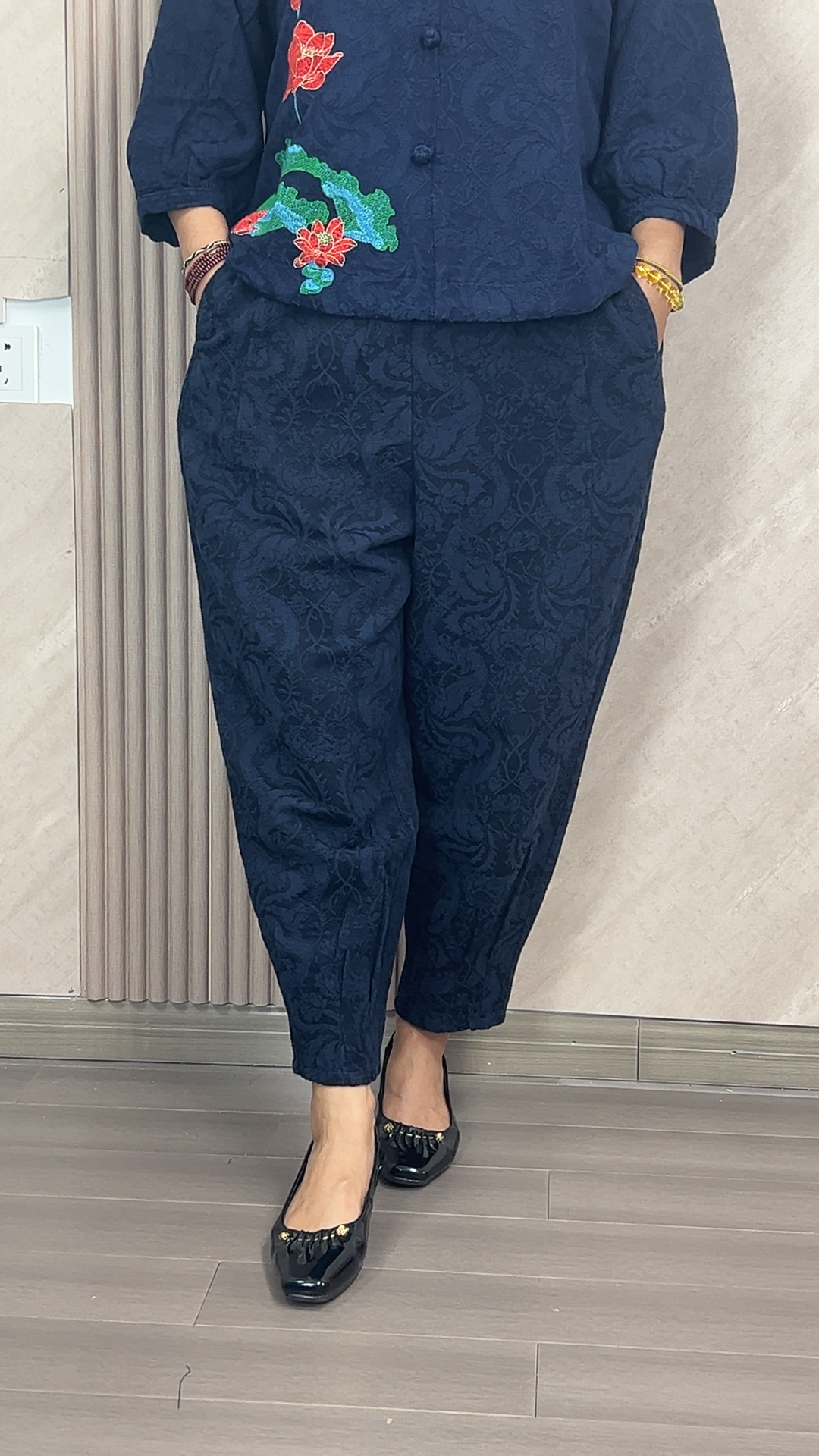 B2528新花式裤子女款休闲裤棉麻灯笼裤女哈伦裤民族风新中式裤