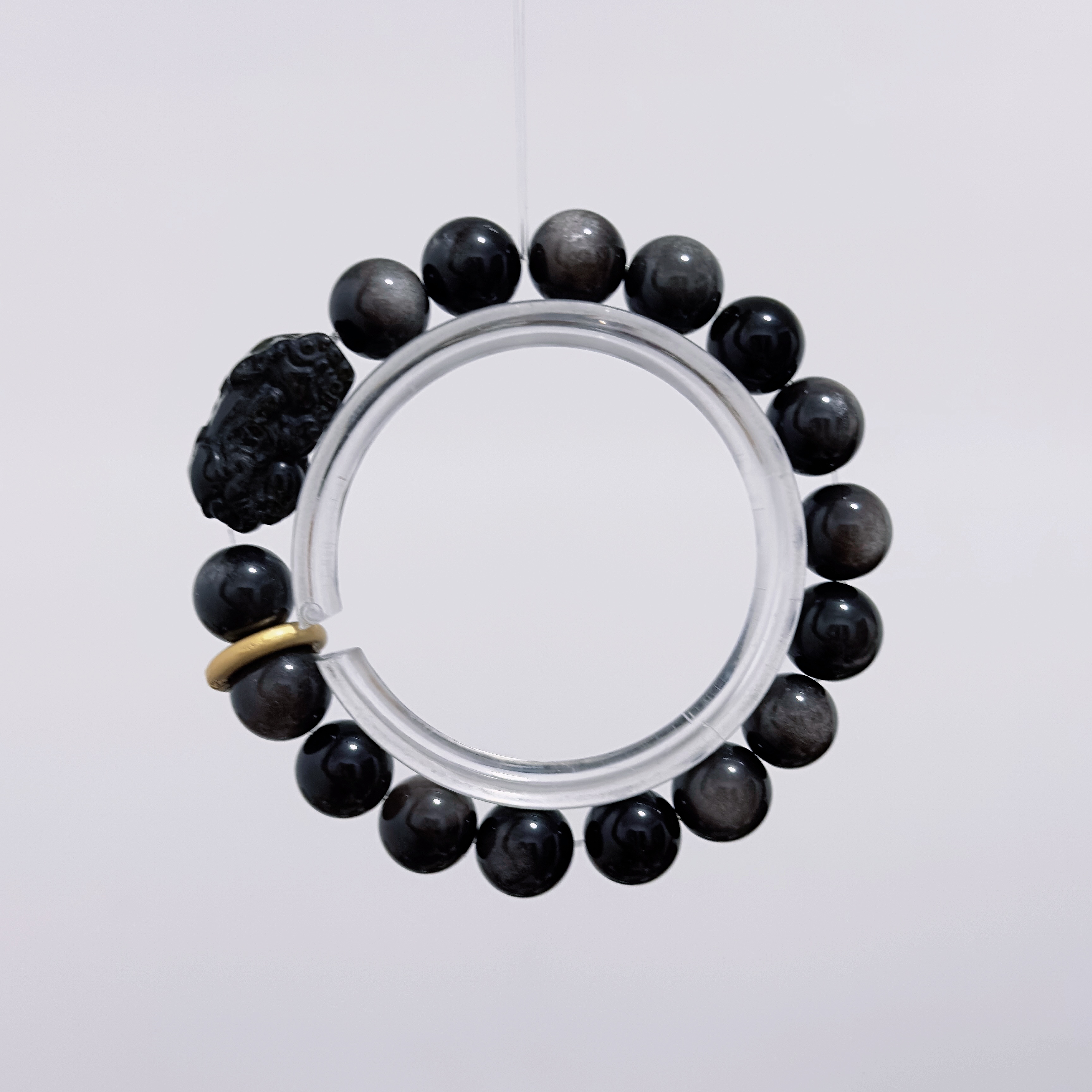 【银河】小众设计原创天然银耀石男生中性风天然水晶手串