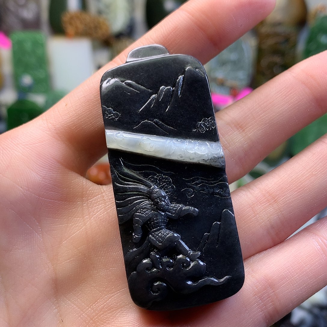 和田玉未镶嵌颈饰南*星