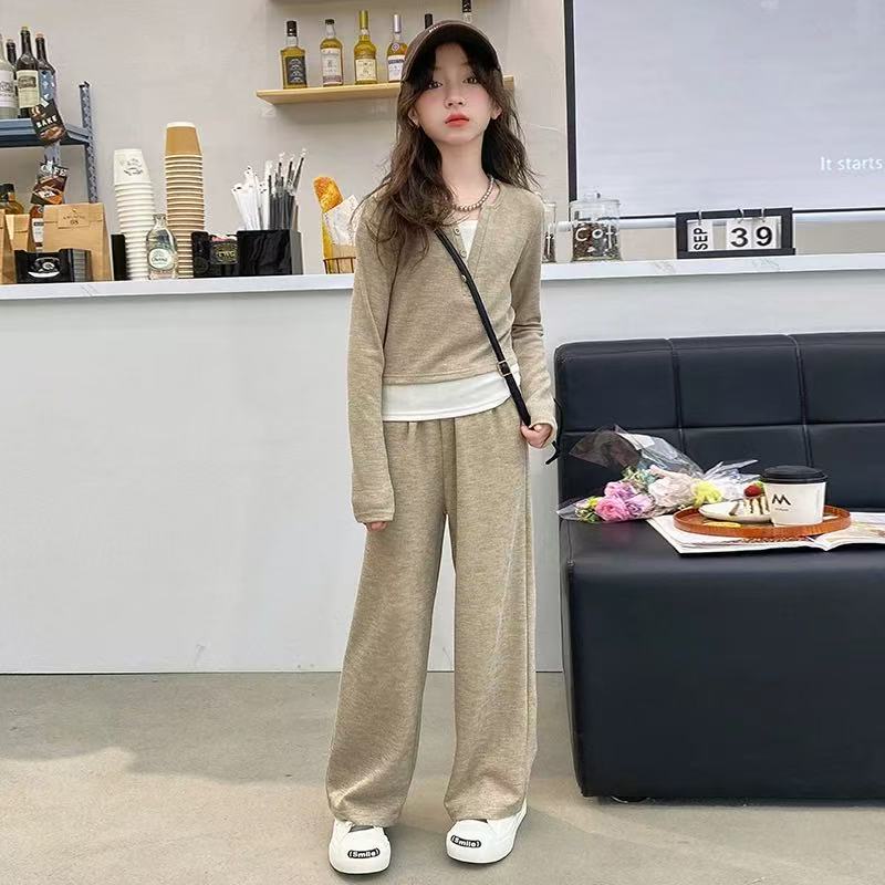 503021  韩版儿童春款时尚洋气日常百搭休闲套装