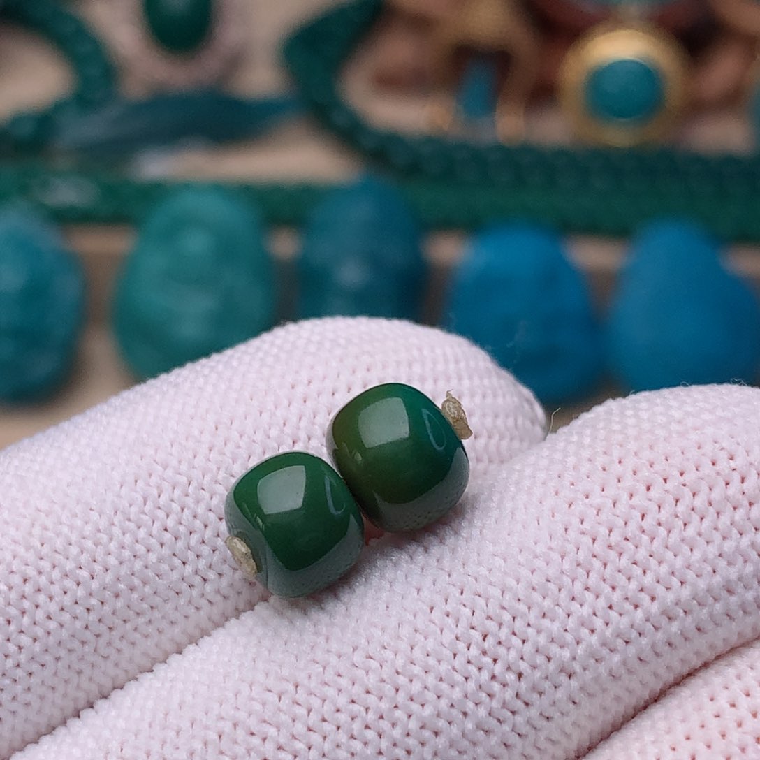 未镶嵌绿松石珠宝奇石8m m