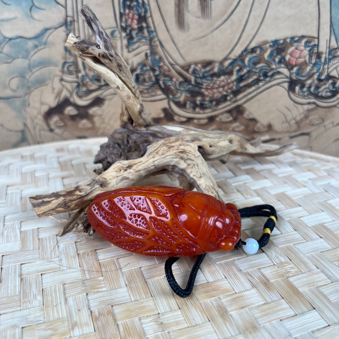 zl豪物单圈优选知了手把件