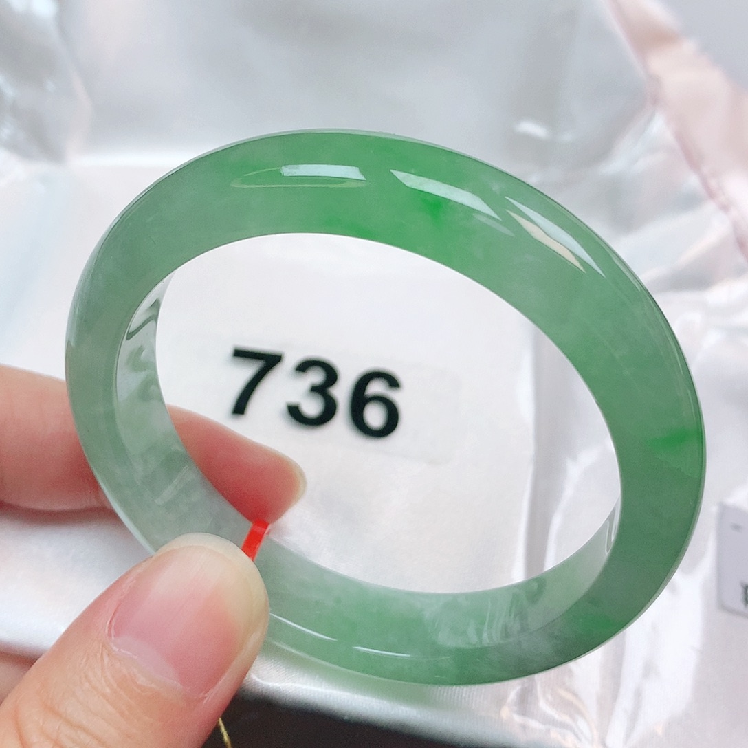 翡翠手镯未镶嵌抖音736