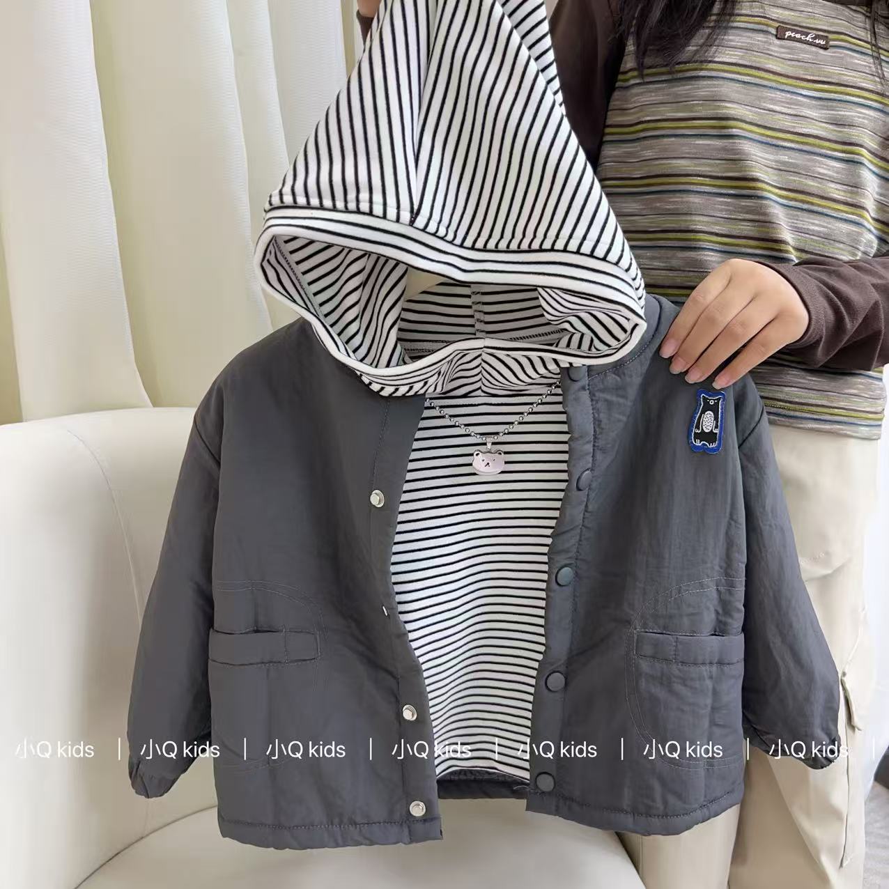 帅气时尚韩国童装男童加绒外套秋冬款洋气保暖冬款痞帅儿童上衣潮